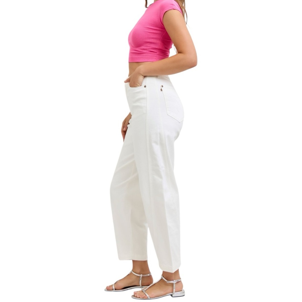 NEW Judy Blue High Waisted Rigid Magic Panel Barrel Jeans Retro Y2K - Picture 7 of 10
